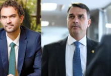 Felipe Nunes e Flávio Bolsonaro (Foto: Divulgação | Andressa Anholete/Agência Senado)