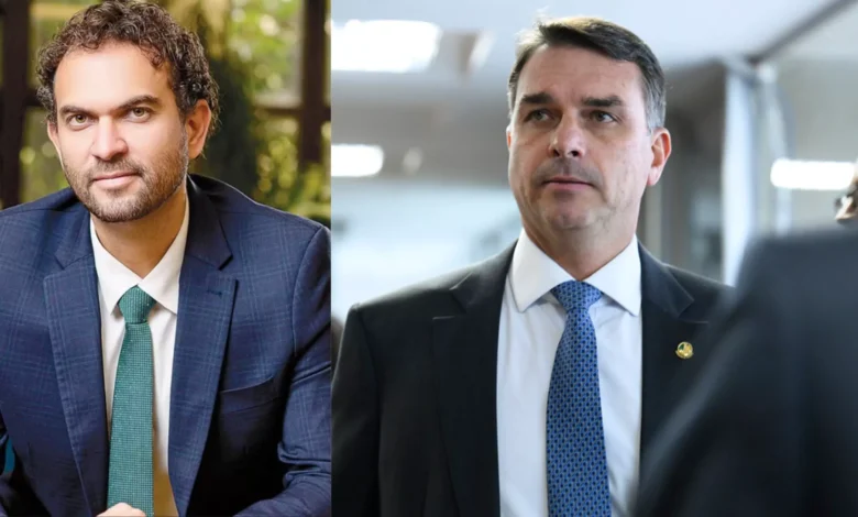 Felipe Nunes e Flávio Bolsonaro (Foto: Divulgação | Andressa Anholete/Agência Senado)